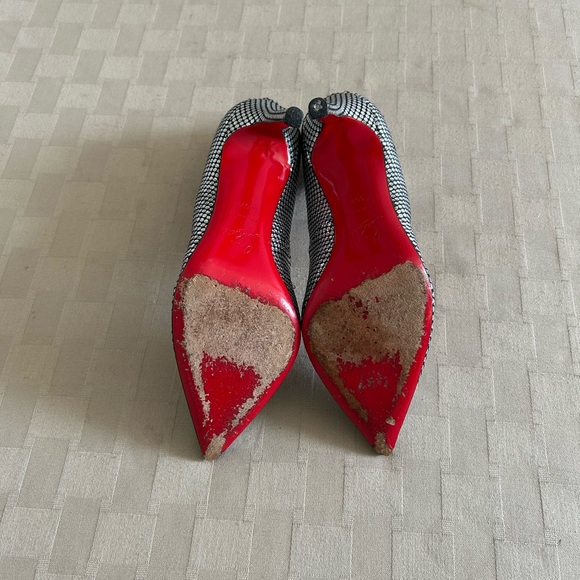 Christian Louboutin Pigalle 120 Pumps In Black & Silver Omicron - Picture 7 of 14
